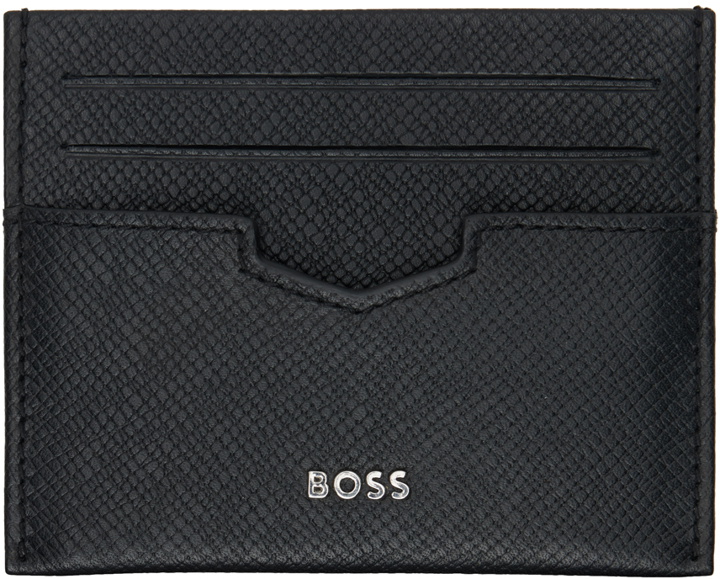Photo: BOSS Black Leather Card Holder