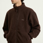 Dime Men's Polar Fleece Sherpa Zip Jacket in Brown
