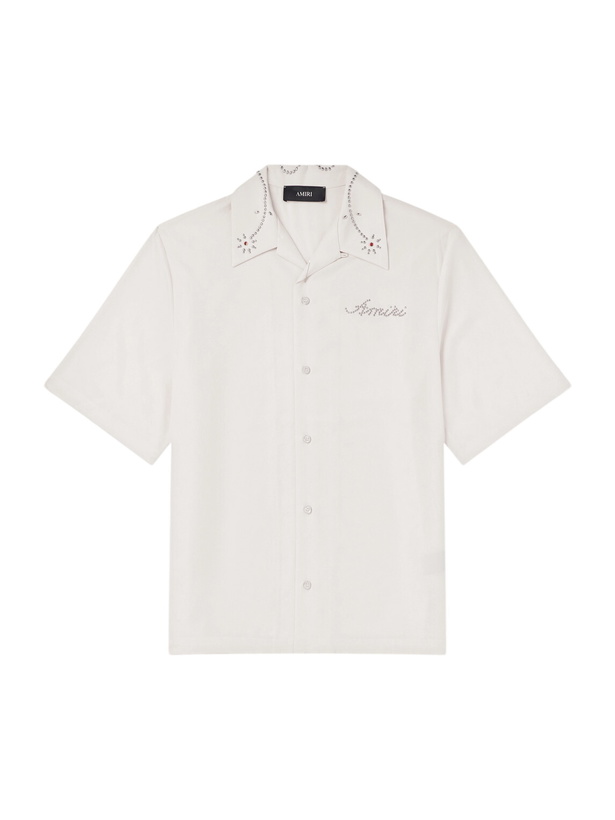 Photo: AMIRI - Studded Camp-Collar Woven Shirt - White