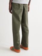 Wood Wood - Stanley Straight-Leg Organic Cotton-Twill Trousers - Green
