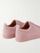 Christian Louboutin - Louis Junior Spikes Cap-Toe Suede Sneakers - Pink