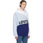 Levis Blue and White Crooked Hoodie