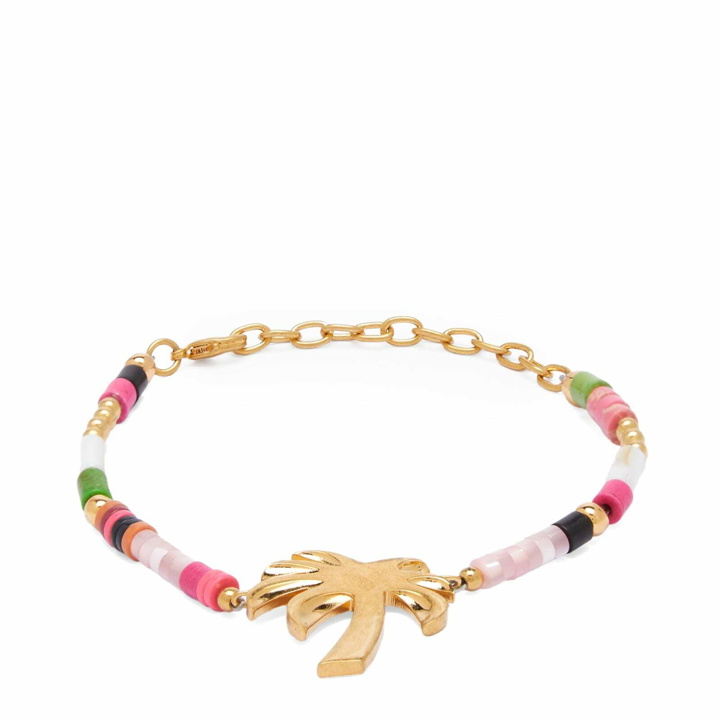 Photo: Palm Angels Women's PA Monogram Beads Bracelet in Multicolor 