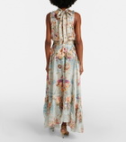 Camilla Embellished floral silk maxi dress