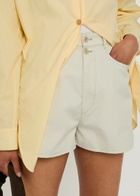 Lemaire Cotton Shorts Ivory