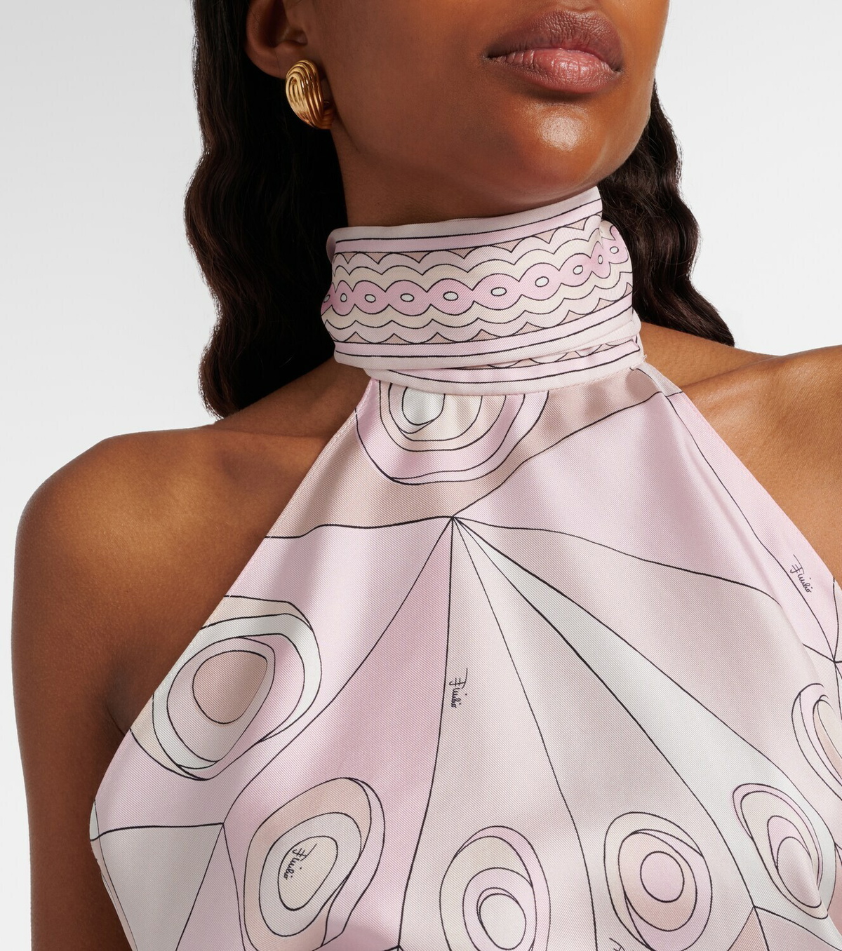 Pucci Occhi silk twill top