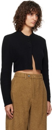ADER error Black Cropped Cardigan