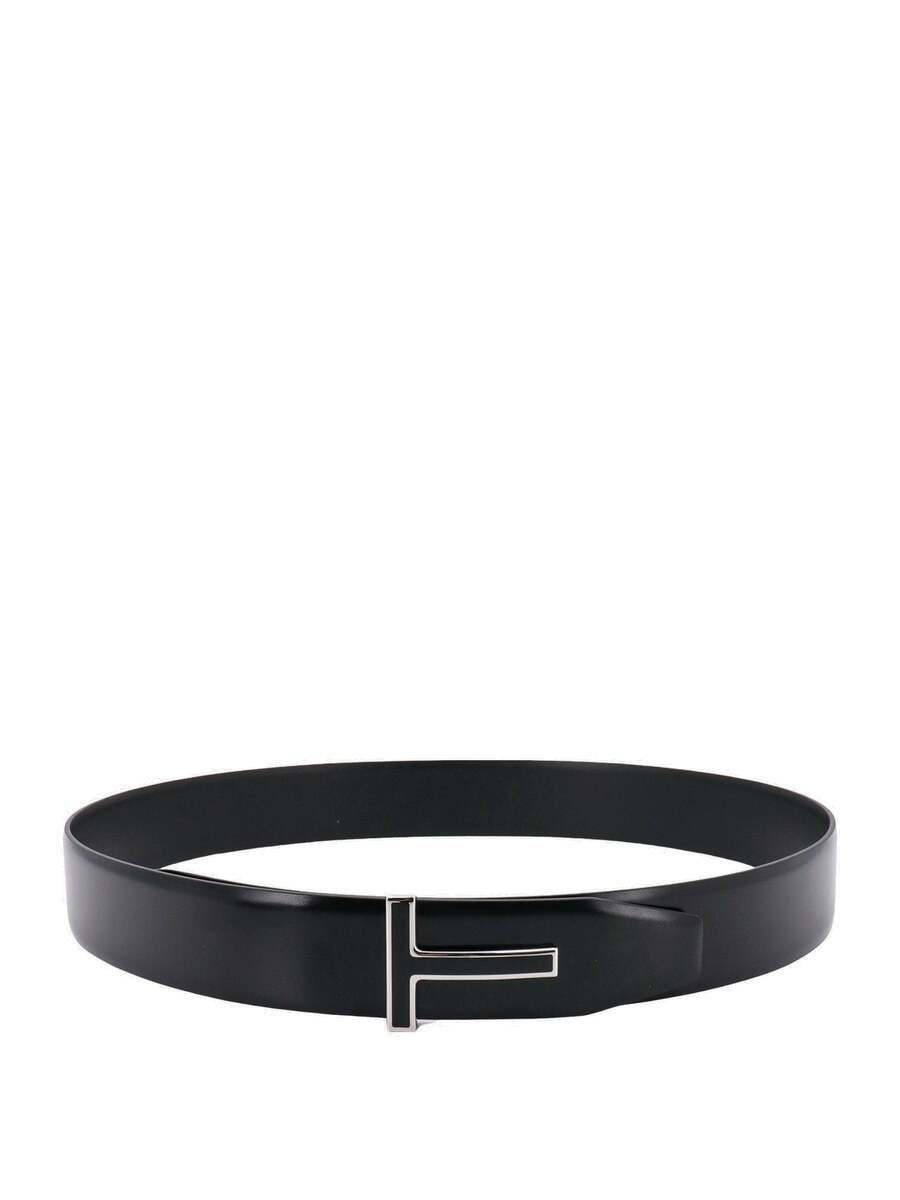 Tom Ford Men's Hammered Leather Belt Black