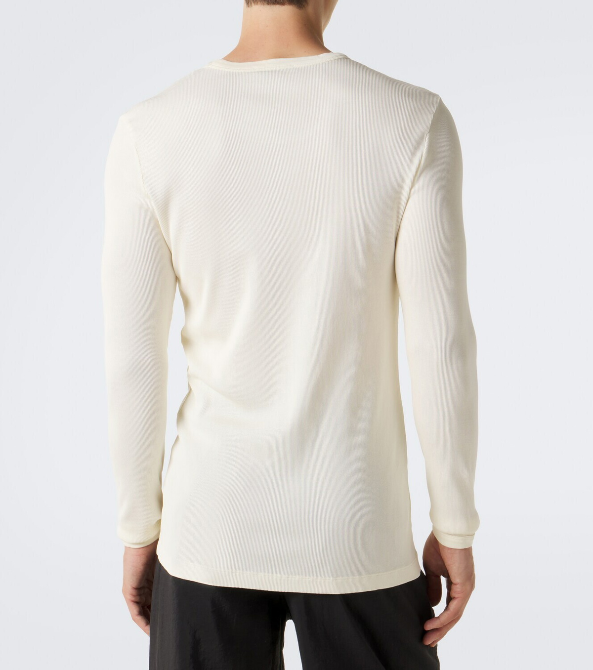 Lemaire Ribbed-knit cotton T-shirt