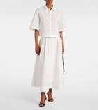 Róhe Embroidered cotton poplin maxi skirt