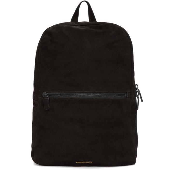 Photo: Common Projects Black Suede Simple Backpack