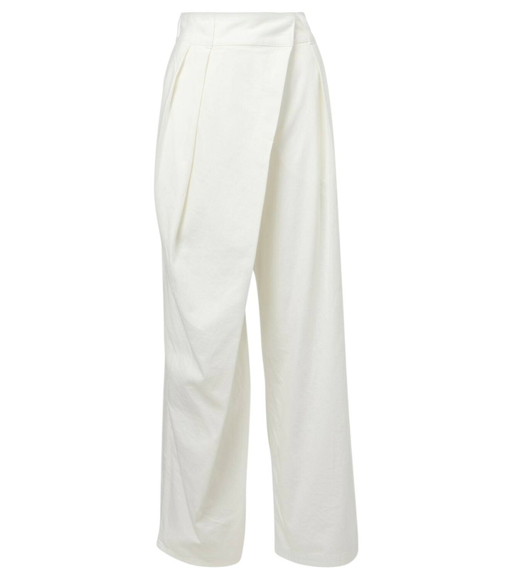 Photo: Loewe High-rise cotton twill wide-leg pants