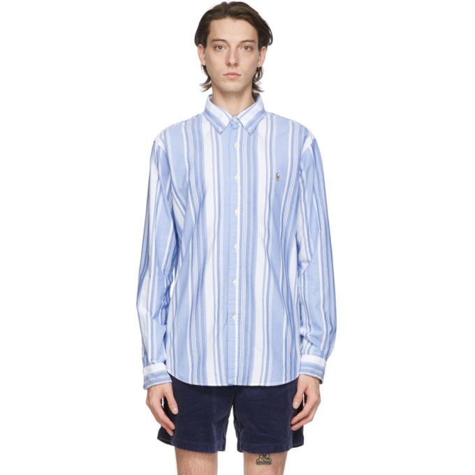 Photo: Polo Ralph Lauren Blue and White Striped Classic Fit Shirt