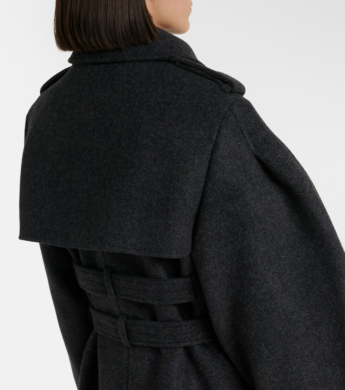 Ganni Belted wool and cashmere-blend coat