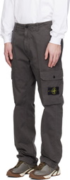 Stone Island Gray 3100011 Organic Broken Twill Old Effect Cargo Pants