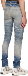 AMIRI Blue Bandana Jeans