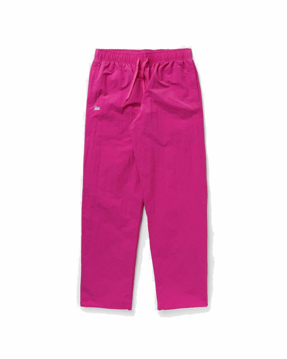 Photo: Patta Basic Nylon M2 Track Pants Pink - Mens - Track Pants