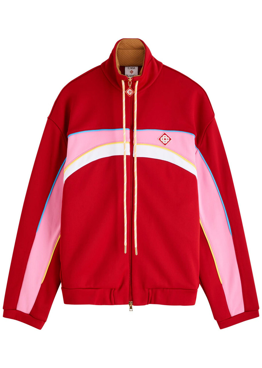 Casablanca Oversized Jersey Track Jacket Red