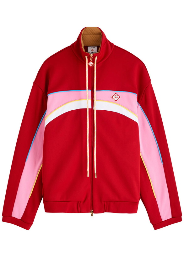 Photo: Casablanca Oversized Jersey Track Jacket Red