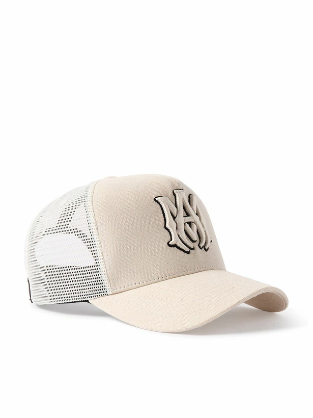 Photo: AMIRI - Logo-Embroidered Cotton-Canvas and Mesh Trucker Cap