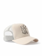AMIRI - Logo-Embroidered Cotton-Canvas and Mesh Trucker Cap