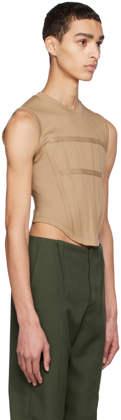 Dion Lee Khaki Corset Tank Top