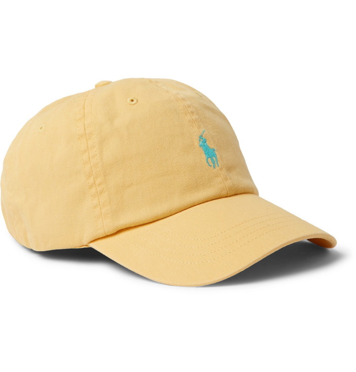 Photo: Polo Ralph Lauren - Logo-Embroidered Cotton-Twill Baseball Cap - Yellow