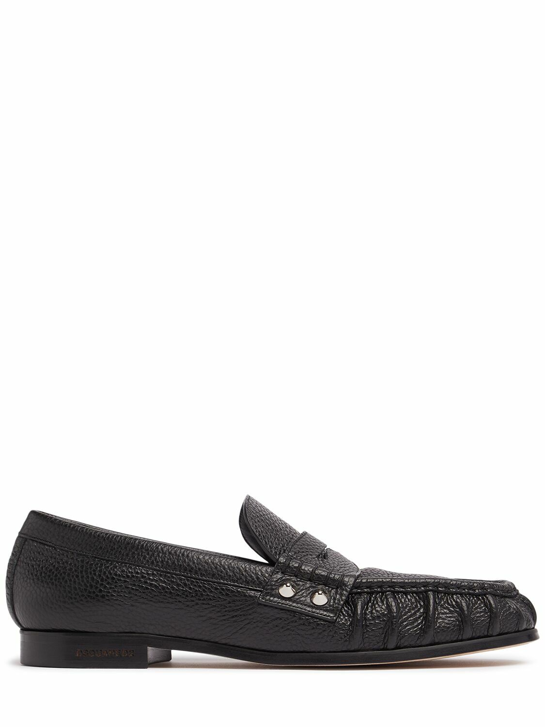 DSQUARED2 Leather Loafers With Studs Dsquared2