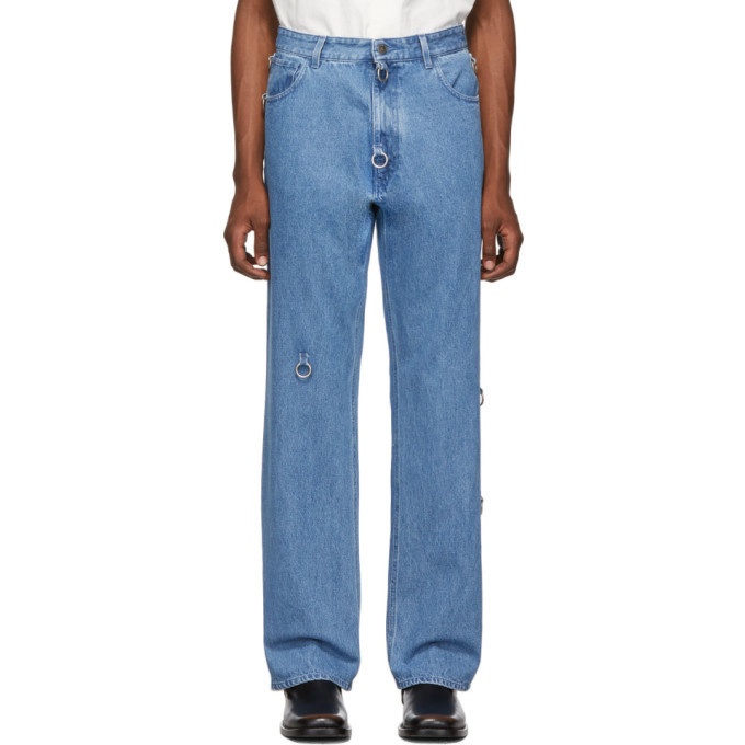 Photo: Raf Simons Blue Relaxed-Fit Jeans