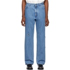 Raf Simons Blue Relaxed-Fit Jeans
