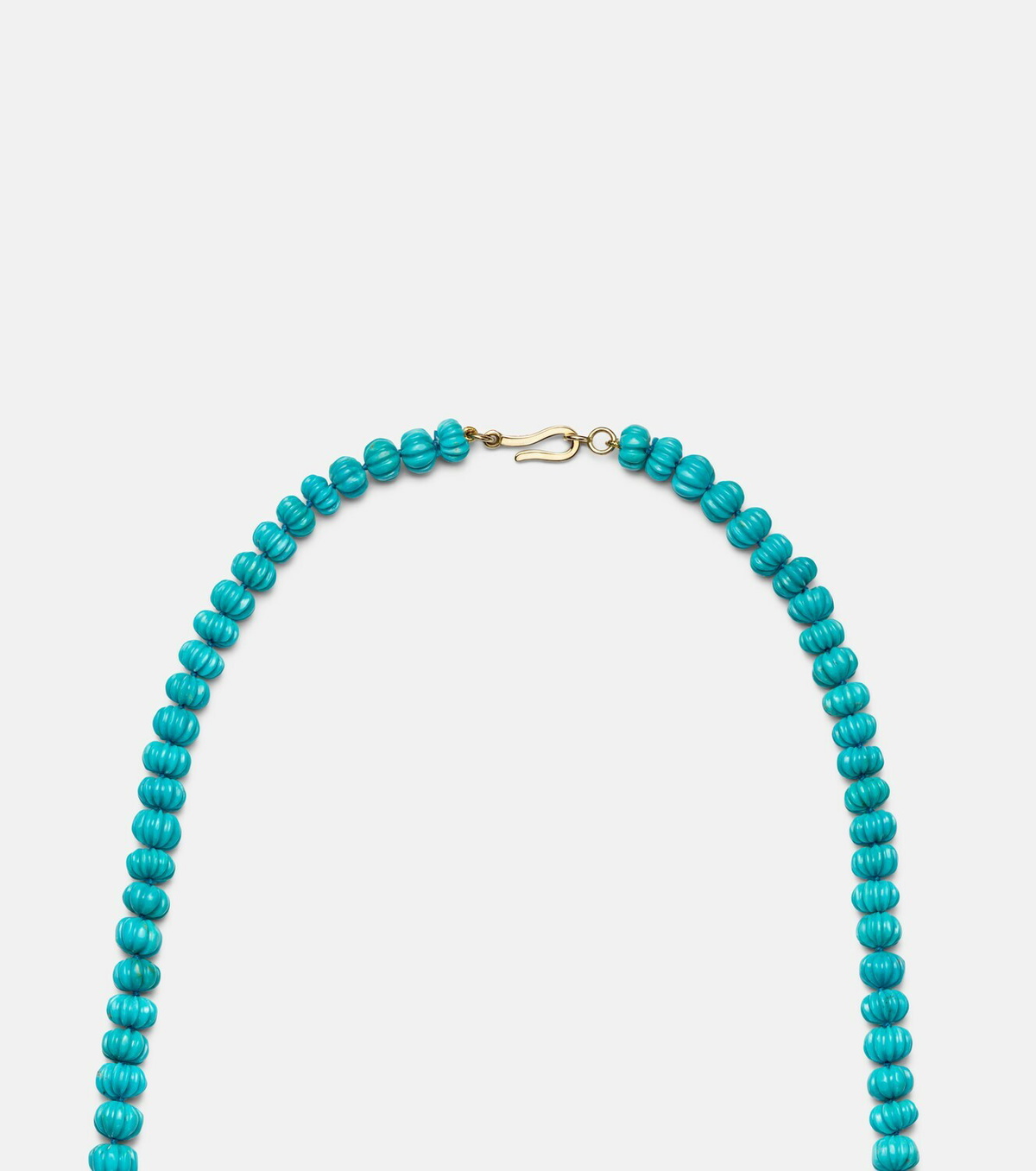 Ileana Makri Horizon 18kt and 9kt gold beaded necklace with turquoises