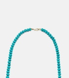 Ileana Makri Horizon 18kt and 9kt gold beaded necklace with turquoises