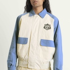 Drôle de Monsieur Men's Sport Nylon Bomber Jacket in Off White