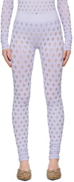 Maisie Wilen Purple Perforated Leggings