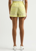 Damson Madder Kitty Cotton-poplin Shorts Yellow