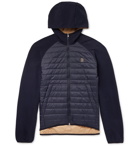 Brunello Cucinelli - Quilted Nylon and Jersey Thermore Ecodown Hooded Jacket - Blue