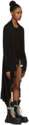 Rick Owens Black Long Wrap Cardigan