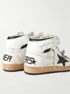 Golden Goose - Sky Star Distressed Leather High-Top Sneakers - White