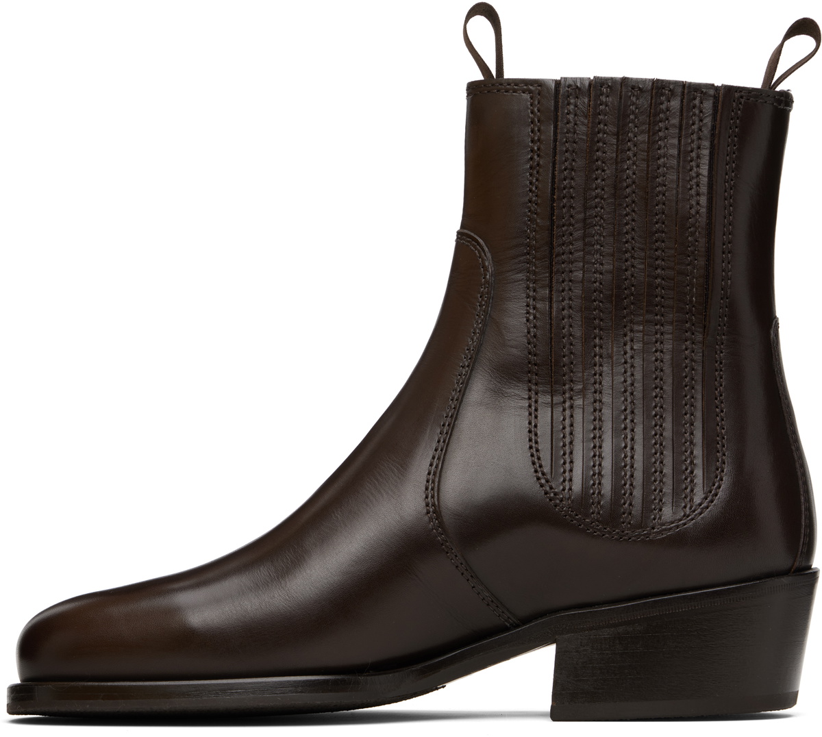 LEMAIRE Brown Vegetable-Tanned Chelsea Boots