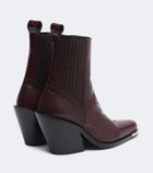 Rabanne Snake-effect leather cowboy boots