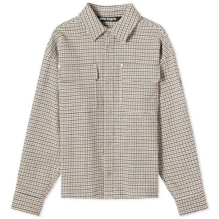 Photo: Palm Angels Men's Check Back Logo Over Shirt in Multi