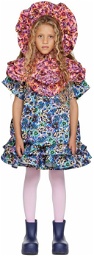 Kika Vargas SSENSE Exclusive Kids Multicolor 'The Peony' Dress & Collar Set