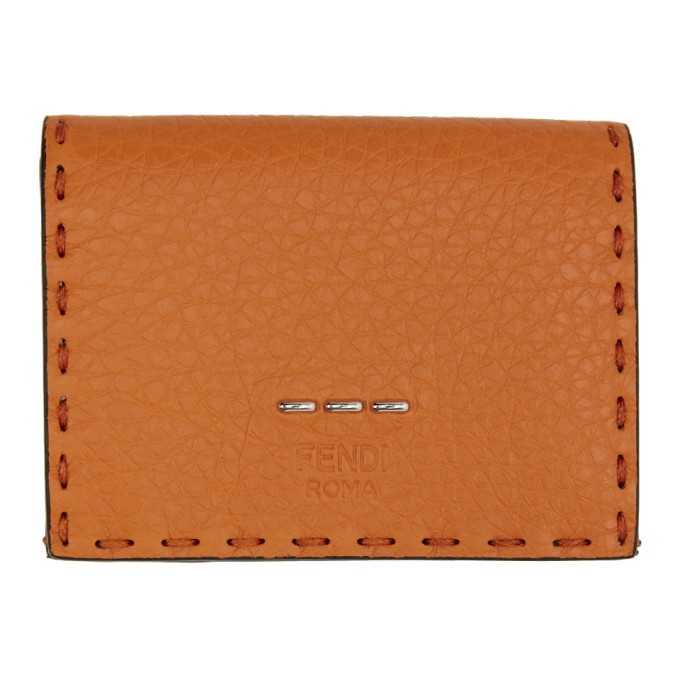Photo: Fendi Orange Leather Beads Wallet