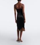 Dorothee Schumacher Lace-trimmed satin slip dress