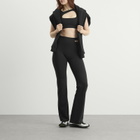 Nike Women's Zenvy High Waisted Flared Leggings in Black/Pcg3C