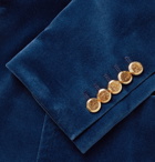 Gucci - Royal-Blue Slim-Fit Stretch Cotton and Modal-Blend Velvet Blazer - Men - Royal blue