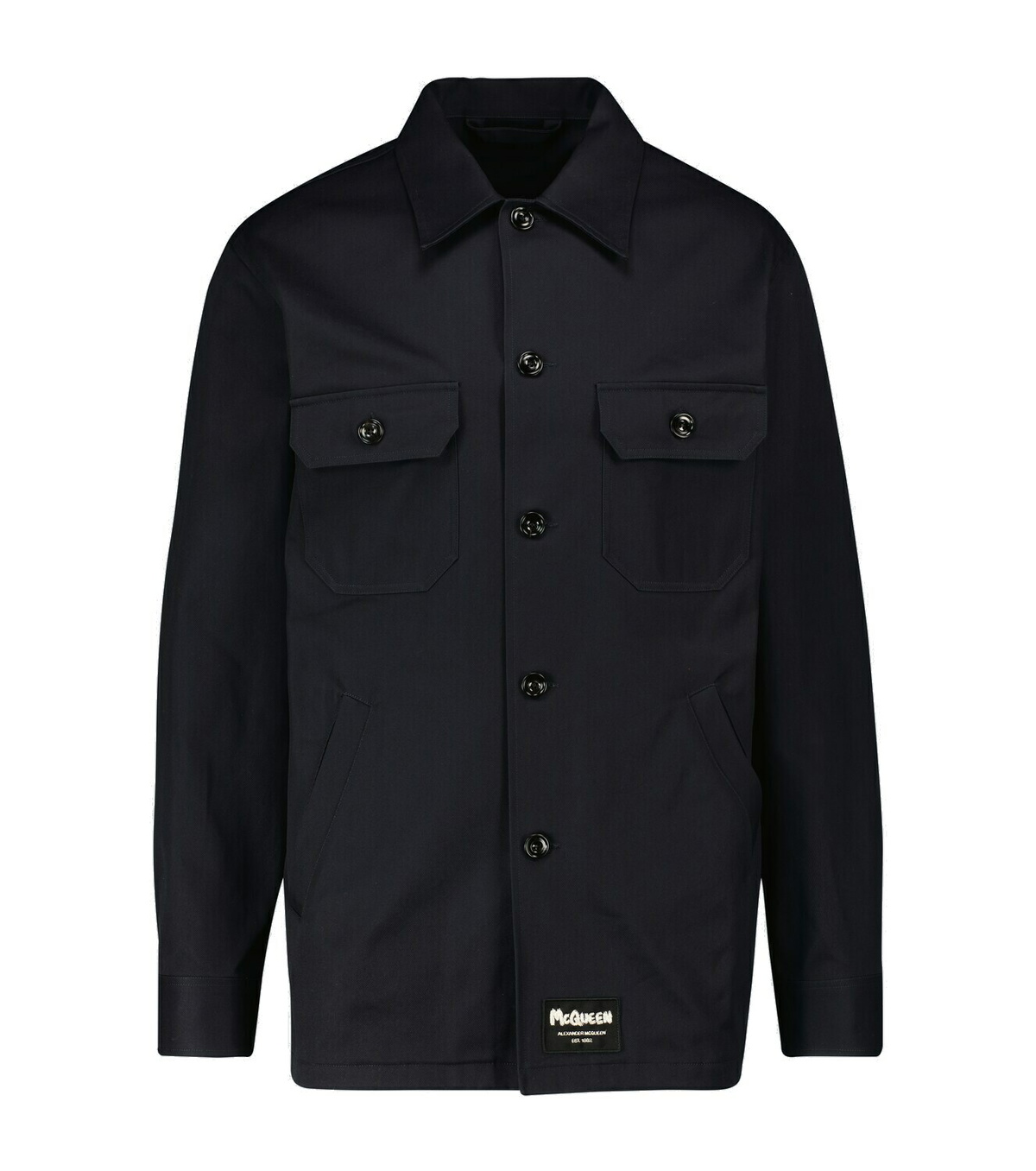 Alexander McQueen Cotton overshirt with patches Alexander McQueen