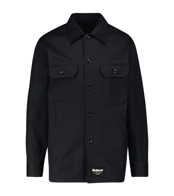 Photo: Alexander McQueen Cotton overshirt with patches