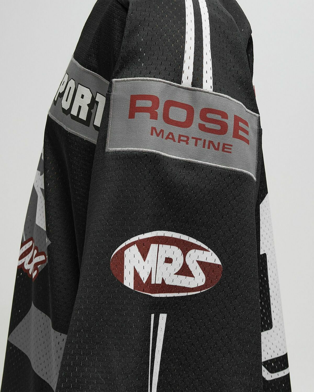 Martine Rose OVERSIZED HOCKEY TOP Black Mens Jersey
