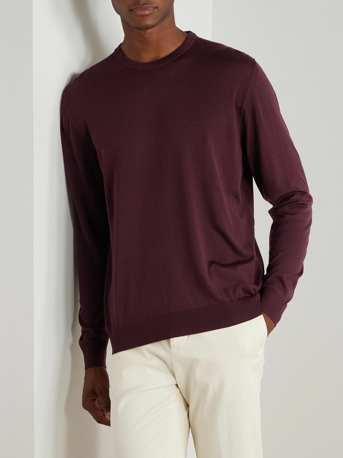 Kiton - Wool Sweater - Burgundy